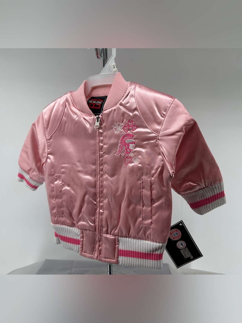 NWT Genuine Stuff USC
Trojans Toddler Pink Satin
Bomber Jacket Varsity